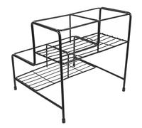 SUPVOX Porta Sciroppo in Ferro Nero Resistente, Organizer per Bottiglie di Sciroppo e Condimenti, Non Deformabile Bordi Lisci, per Uso Commerciale e Tavolo
