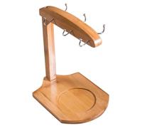 SUPVOX Porta Tazze da Caffè in Bambù Ganci Supporto Portaoggetti ad Albero Multifunzionale per Cucina Scolapiatti per Tazze da Caffè Bordi Lisci Design Elegante