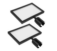 SUPVOX Portacartello Orizzontale A4 in Acciaio Inox 2 Pezzi per Pali di Barriera Coda, Cornice Segnaletica Controllo Folla per Aeroporti, Banche e Spazi Pubblici