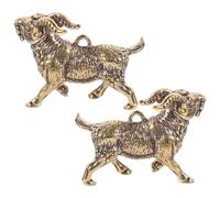 SUPVOX Portachiavi a Forma di Capra in Ottone 2 Pezzi Ciondolo Decorativo Piccolo per Borse e Zainetti Accessorio Multifunzione per Fai da Te e Portachiavi Leggero