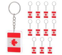 SUPVOX Portachiavi Ciondolo a Forma di Foglia d'Acero Canadese Set da 12 Pezzi Portachiavi Bandiera Nazionale Canada Accessori Decorativi per Borse e Chiavi per Eventi Patriottici e