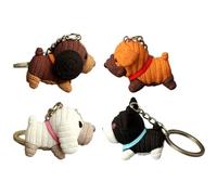 SUPVOX Portachiavi Delicati a Forma di Cane in Lana Set da 4 Pendenti Portachiavi per Chiavi e Borse Piccoli e Leggeri Accessori Portatili per Amanti degli Animali