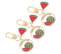 SUPVOX Portachiavi in Lega a Forma di Fetta di Anguria 3 Pezzi, Ciondoli Estivi per Chiavi Auto, Borse e Zaini, Accessori Decorativi Freschi e Resistenti per Uso Quotidiano