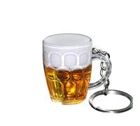 SUPVOX Portachiavi in Resina a Forma Di Boccale Di Birra Con Schiuma, Decorazione Per Borsa E Chiavi, Regalo Ideale Per Amanti Della Birra