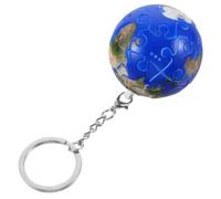 SUPVOX Portachiavi Puzzle Globo Terrestre 3d Blu in Plastico, Leggero da Assemblare, Ciondolo Zaino, Idea Regalo per Festività