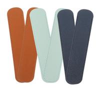 SUPVOX Portapenne in Pelle Pu Singolo e Astuccio Portapenne Set da 6 Pezzi Custodia per Penne Stilografiche, Leggero e Compatto per Scuola e Ufficio, Colori Assortiti Blu e Marrone