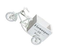 SUPVOX Portavaso per Bicicletta Decorativo da Tavolo in Plastica e Legno, Secchio Multifunzione per Fiori, Piante Grasse e Penne, per Matrimonio, Festa e Arredamento Casa Ufficio