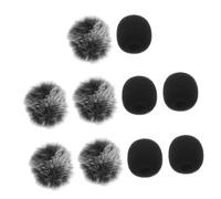 SUPVOX Protezione Antivento in Ponge e Peluche per Microfono Lavalier, 10 Pz Set, Copertura Filtro per Microfoni Esterni e Outdoor