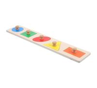 SUPVOX Puzzle in Legno con Manopole Educativo Montessori con Geometriche e Colori per Sviluppo Motricità e Apprendimento Sensoriale per