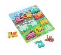 SUPVOX Puzzle in Legno con Manopole Educativo Montessori per Anni Puzzle Impilabili con Superficie Liscia e Sicura per Sviluppo Creatività e Concentrazione
