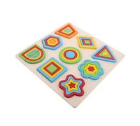 SUPVOX Puzzle in Legno per Montessori Gioco Educativo Colorato con Figure Geometriche da Ordinare Attività Sensoriali e Apprendimento Pre-scolastico per Sviluppo Cognitivo e Motorio