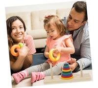 SUPVOX Puzzle in Legno Torre Hanoi Colorato per Adulti e Intellettuale Materiale Sicuro e Resistente per Divertimento e Sviluppo Mentale