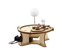 SUPVOX Puzzle Solare in Legno da Assemblare Kit DIY Sole Pianeta Satellite con Pennarelli Acquerello e Colla Puzzle Educativo di Geografia e Scienze per Sviluppo Creatività e Manualità