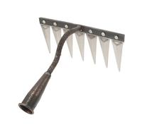 SUPVOX Rastrello da Giardino in Acciaio Multidenti Denti Spesso Rake Manuale Leggero per Diserbo Allentamento e Diffusione Terreno Strumento Pratico per Coltivazione e Pulizia Orto