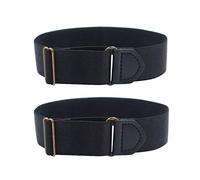 SUPVOX Reggimaniche Camicia Ferma Camicia Bracciali Antiscivolo Regolabili per Uomo e Donna 2 pezzi (nero)