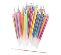 SUPVOX Ricariche per Penne Gel Creative 48 Pezzi Colori Glitter, Pastello, Fluorescente e Metallizzato, Ricariche Sostitutive Leggere e Portatili per Uso Scolastico e Ufficio