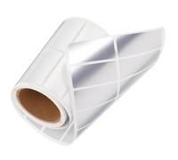 SUPVOX Rotolo da 500 Etichette Autoadesive Rettangolari 38X18Mm in Carta Opaca Argento Pellicola Lucida Etichette Adesive per Stampa Codice a Barre e Indirizzo Resistenti a Sporco e