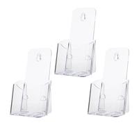 SUPVOX Scaffale Archiviazione Documenti 3Pezzi Espositore Brochure Acrilico Trasparente per Uso Ufficio e Didattica