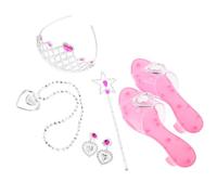 SUPVOX Scarpe Principessa per Bambina Tacchi Rosa Gioielli Gioco di Ruolo Costume Bambine Regalo Compleanno