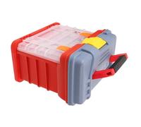 SUPVOX Scatola Attrezzi Portatile in Plastica Trasparente Strati con Scomparti Rimovibili Organizer per Utensili e Componenti e Resistente