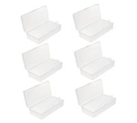 SUPVOX Scatola Porta Oggetti Plastica Trasparente per Cancelleria, Set 6 Pezzi, Organizer Flessibile per Studenti e Scuola