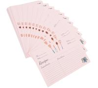 SUPVOX Schede Ricetta Compatte in Carta da 50 Fogli, Accessori Cucina per Annotare Ricette e Metodi di Cottura, Biglietti Alimentari per Casa e Studio, Supporto Pratico per Appunti