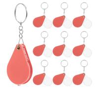 SUPVOX Set 10 Pezzi Lente d'Ingrandimento Tascabile Arancione 10x Portachiavi Pieghevole per Lettura Monete Gioielli Artigianato