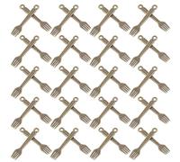 SUPVOX Set 100 Pezzi Mini Ciondoli Posate in Lega di Zinco, Ciondoli a Forma di Forchetta Retrò per Creazione Gioielli Artigianali, Accessori Fai da Te per Collane e Bracciali Vintage