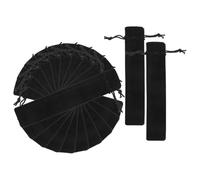 SUPVOX Set 12 Astucci per Penne Coulisse Spesso Anti-pelucchi, Custodia Portapenne Resistente e Leggera, Organizer Cancelleria per Scuola e Viaggio, Colore Nero