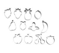 SUPVOX Set 12 Tagliabiscotti in Acciaio Inossidabile a Forma di Frutta, Stampi Creativi per Biscotti Fai da Te, Utensili da Cucina per Pasta Frolla e Decorazione Dolci