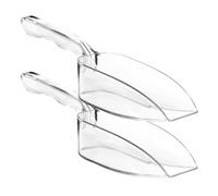 SUPVOX Set 2 Pale Multiuso per Ghiaccio e Cereali Trasparenti in Acrilico Spesso, Palette Leggere per Alimenti e Farina da Cucina, Utensili Pratici per Preparazioni e Servizio Alimentare