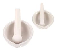 SUPVOX Set 2 Pezzi Mortai e Pestelli in Ceramica 60mm+90mm per Spezie e Aglio, Ciotole e Medicinali, Utensili Cucina Sicuri e Versatili per Uso Domestico