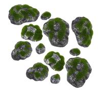 SUPVOX Set 2 Pezzi Pietre Decorative Muschio Artificiale per Scenografie, Rocce di Pietra in Miniatura per Paesaggio Architettonico e Modellismo, Materiali per Decorazioni Fai da Te