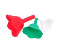 SUPVOX Set 3 Mini Imbuti in Silicone a Forma di Fiore, Imbuto Alimentare Anti-rovesciamento per Liquidi, Imbuto per Bottiglie e Uso Cucina e Barattoli, Facile da Pulire e Resistente