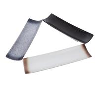 SUPVOX Set 3 Pezzi Piatti da Sushi in Ceramica Rettangolari, Vassoio per Sushi per Ristorante e Casa, Stoviglie per Servire Snack in Stile Giapponese Stile Casuale