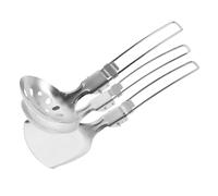 SUPVOX Set 3 Utensili Pieghevoli Per Esterni - - Spatola Pieghevole Con Cucchiaio Per, Zaino in Spalla E Picnic