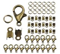 SUPVOX Set 300 Pezzi Fermagli la Creazione di Gioielli Fai da Te, Chiusure a Moschettone e Anelli di Congiunzione in Materiale Sicuro per Bracciali e Collane Artigianali