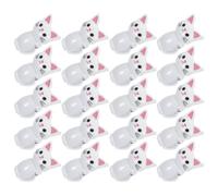 SUPVOX Set 32 Clip per Snack a Forma di Gatto in Plastica Bianca, Riutilizzabili e Compatte per Cucina e Viaggio
