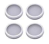 SUPVOX Set 4 Coperchi per Germogliazione in Acciaio 304 Rete Rimovibile per Barattoli di Vetro Circolari, Coltivazione Germogli Biologici, Pulizia Facile e Uso Versatile Come Setaccio o Colino