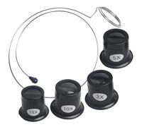 SUPVOX Set 4 Lenti D’ingrandimento Clip per Occhiali in Vetro e Metallo, Portatili e Leggere, per Riparazione Orologi, Gioielli e Lavori Ravvicinati Colore Casuale