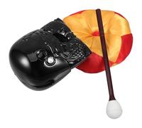 SUPVOX Set 4” Muyu in Acrilico per Meditazione Buddista Cuscino e Battente Blocco per Canti Religiosi dal Suono Melodioso Decorazione Intagliata in Xilografia Imitazione Legno per Sala