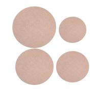 SUPVOX Set 4 Pezzi Dischi di Legno Rotondi per Artigianato Ceramico, Base in Legno Grezzo 12-25cm per Asciugatura Argilla, Tavola Stabile per Scultura e Modellazione Fai da Te