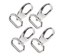 SUPVOX Set 4 Pezzi Ganci Girevoli a Sgancio Rapido in Metallo Antiruggine per Borse, Moschettoni per Tracolle e Zaini, Chiusure Resistenti e Leggere per Artigianato e Cucito