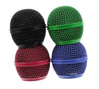 SUPVOX Set 4 Pezzi Griglie di Ricambio in Metallo per Microfono Colorate, Copertura Parabrezza Antirumore per Microfoni Wireless, Accessori Protettivi per Musicisti e Artisti