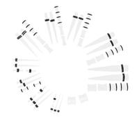 SUPVOX Set 48 Pezzi per Dilatazione Orecchie in Acrilico Coni a Forma di Cuore Bianco, Kit Creazione Gioielli per Orecchie Sensibili per Feste e Performance di Danza
