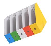 SUPVOX Set 5 Portadocumenti Assemblati Colorati in Cartone, Organizer per Libri e Supporto Documenti, Scaffale Portaoggetti per Scrivania Studio e Ufficio