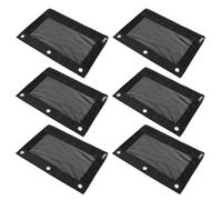 SUPVOX Set 6 Astucci Portapenne a 3 Fori Oxford Nero Finestra Trasparente, Borse per Cancelleria Cerniera, Organizer per Matite e Piccoli Oggetti da Ufficio B5