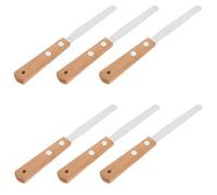 SUPVOX Set 6 Pezzi Coltelli per Sbavare Ceramica Manico in Legno Strumenti per Modellare Argilla e Scultura Fai da Te Utensili per Ceramica e Terracotta per Lavori di Precisione