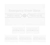 SUPVOX Set 6 Pezzi Copertura Vetro Infrangibile Trasparente per Pulsante Emergenza Allarme Antincendio, Resistente Alte Temperature, Sostituzione Pannello Manuale per Sicurezza