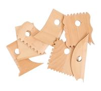 SUPVOX Set 7 Pezzi Utensili in Legno per Scultura e Intaglio Argilla, Kit Strumenti per Ceramica, Forniture per Dettagli Precisi in Progetti Artistici e Lavori Artigianali